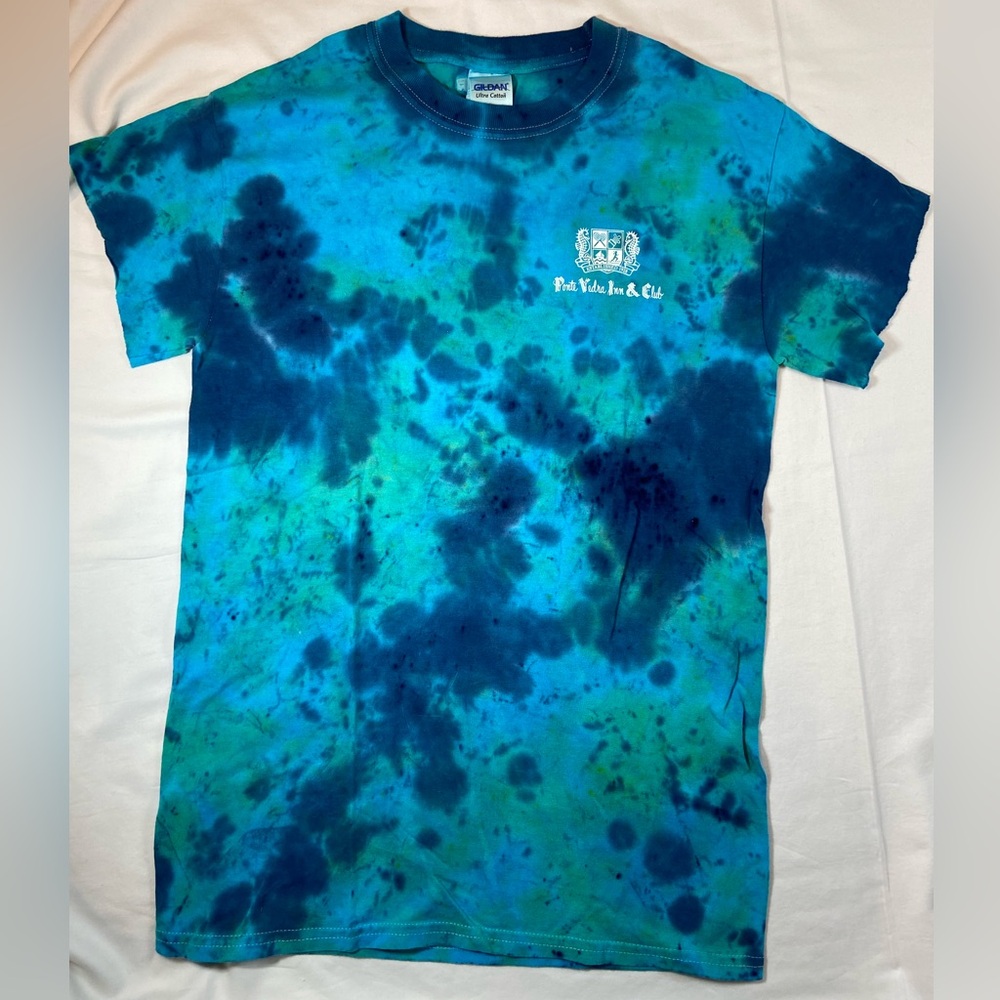 Gilman Tie Dye Short Sleeve Tee Shirt crew neck Ponte Vedre Inn & Club Size Smal